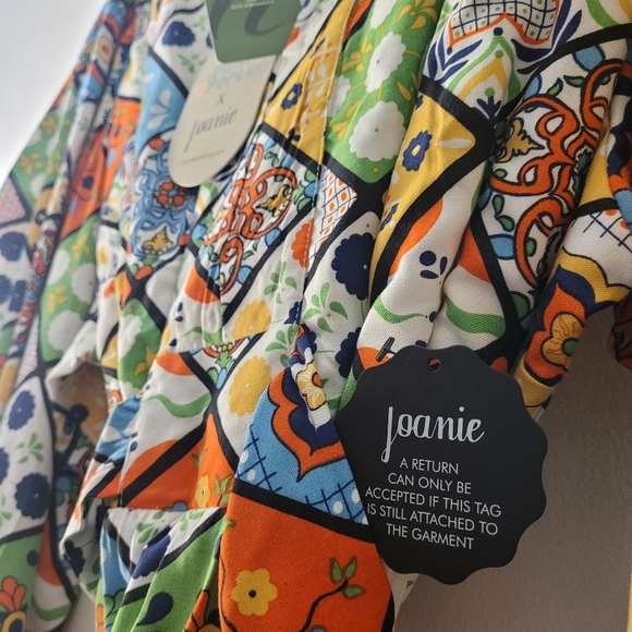 Dawn O’Porter X Joanie - Sunrise Vintage Tile Print Midaxi Dress - Picture 10 of 12